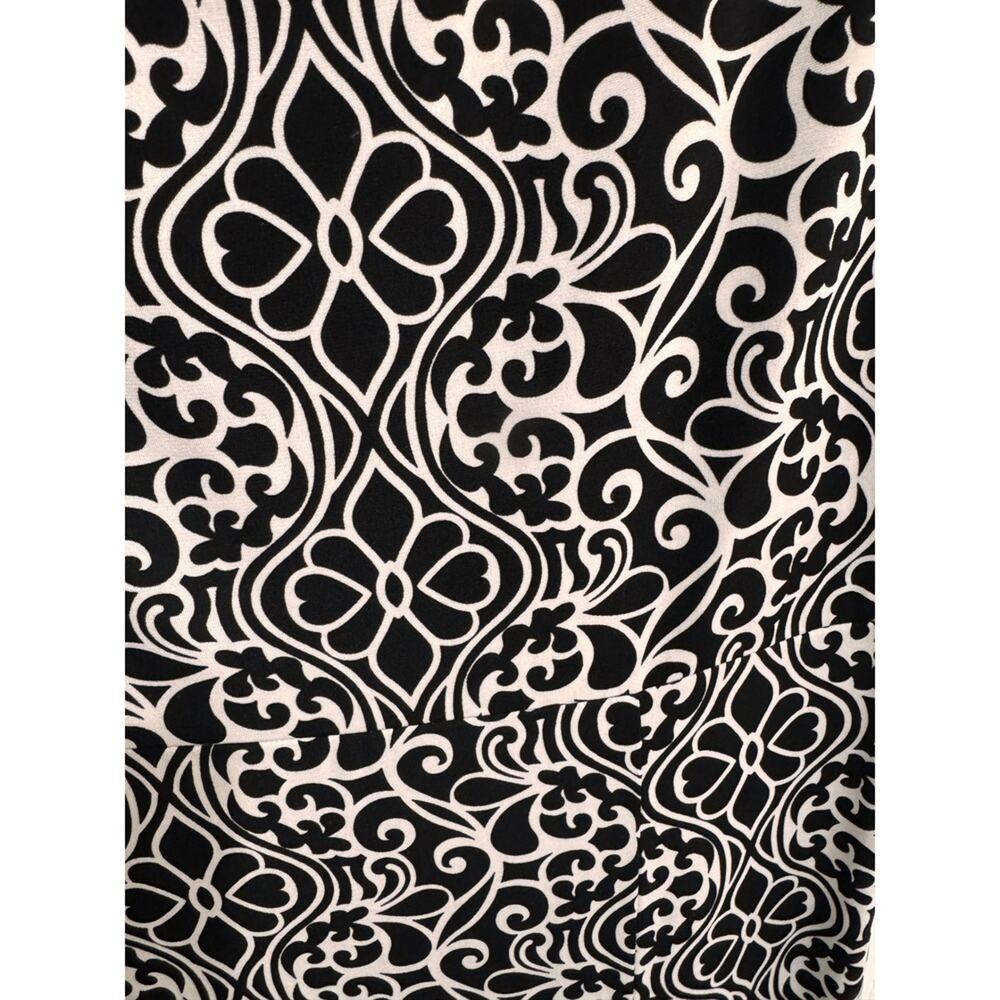 Glamour Black White Patterned Sleeveless Midi Dress Size 16 - Picture 6 of 11